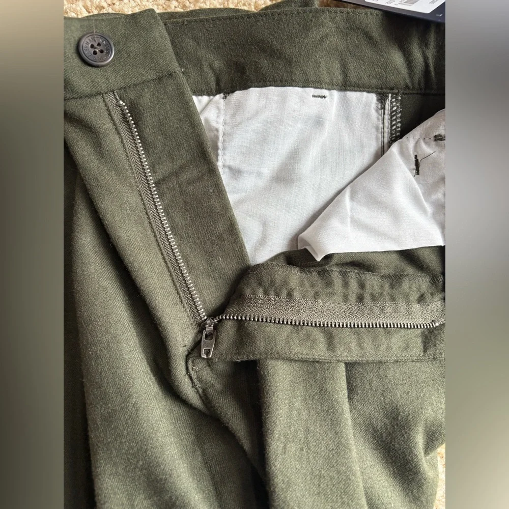 The Original Ben Sherman Straight Fit Men’s Twill Pants 34x32 Stretch‎ NWT Olive